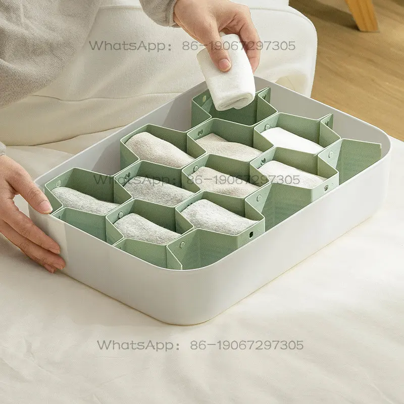 

Socks Drawer Baffle Honeycomb Grid Underwear Storage Box Wardrobe Storage Honeycomb Finishing Artifact