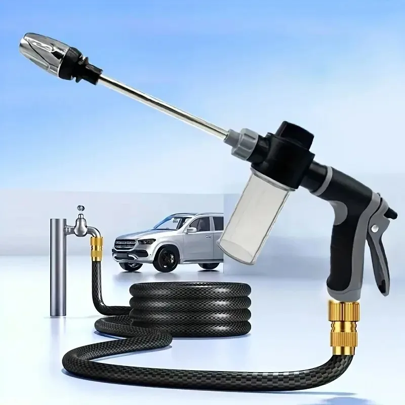 For High-Pressure Car Wash Foam Gun, Adjustable Spray Nozzle for Car Cleaning, Watering, Include Pressure Spray Bottle