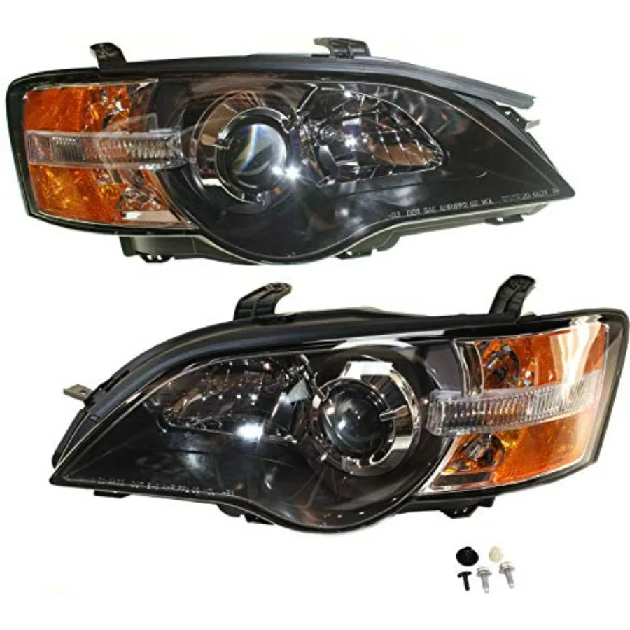 

Headlight Assembly Pair for Subaru Outback 2005 Driver and Passenger Side Halogen With Bulb s Replaces 84001AG11B 84001AG10B