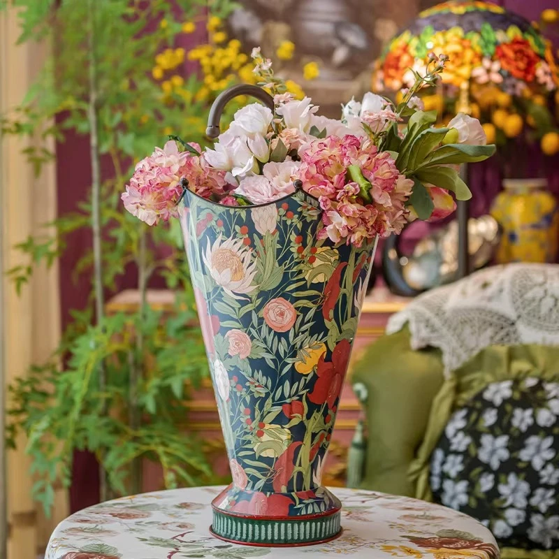 

Umbrella Stand with Holder, Aesthetic Home Decor Accent for Entryway Living Room, Multi-Purpose Plant Pot Rack&Housewarming Gift