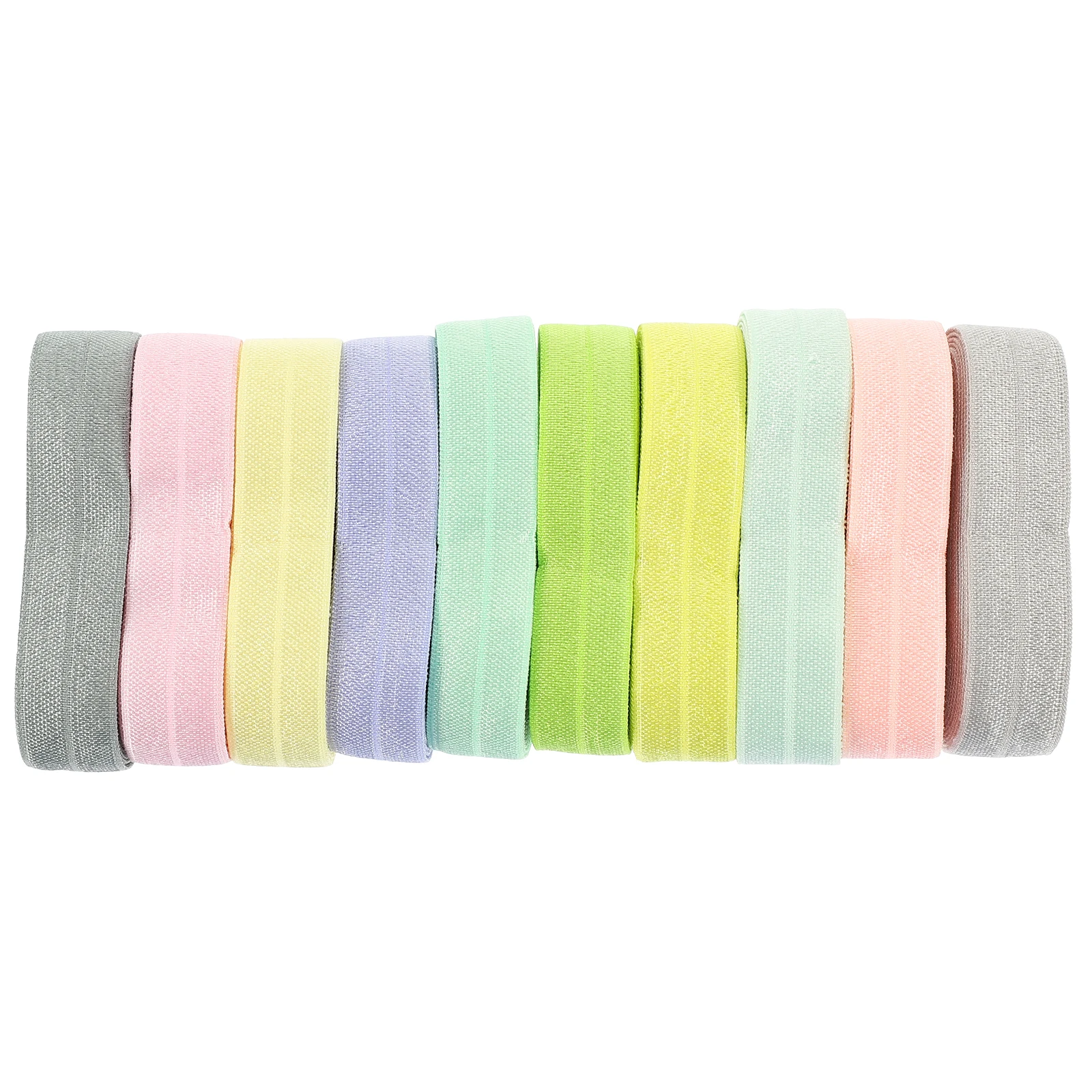 

10pcs Elastic Trim Band Cord Sewing Clothes Accessories 2 Yards 10 Colors Fold Over Elastic Bands Spandex Ribbons