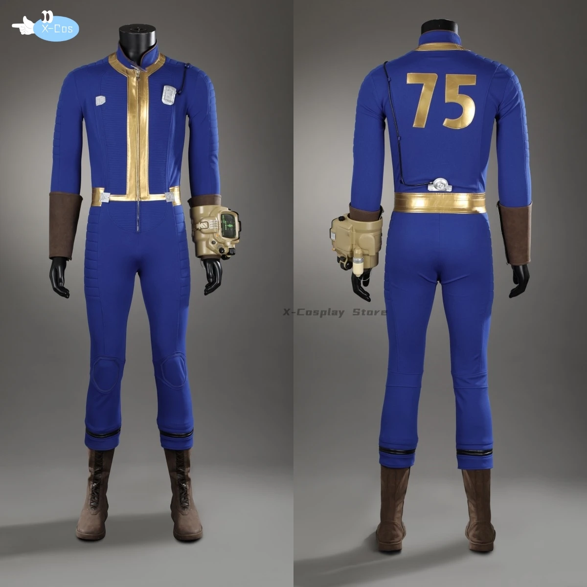 

Vault 75 Cosplay Costume Male Fall Shelter Suit Out Jumpsuit Sole Survivor Nate Outfit Full Set and Individual Items Are Sold