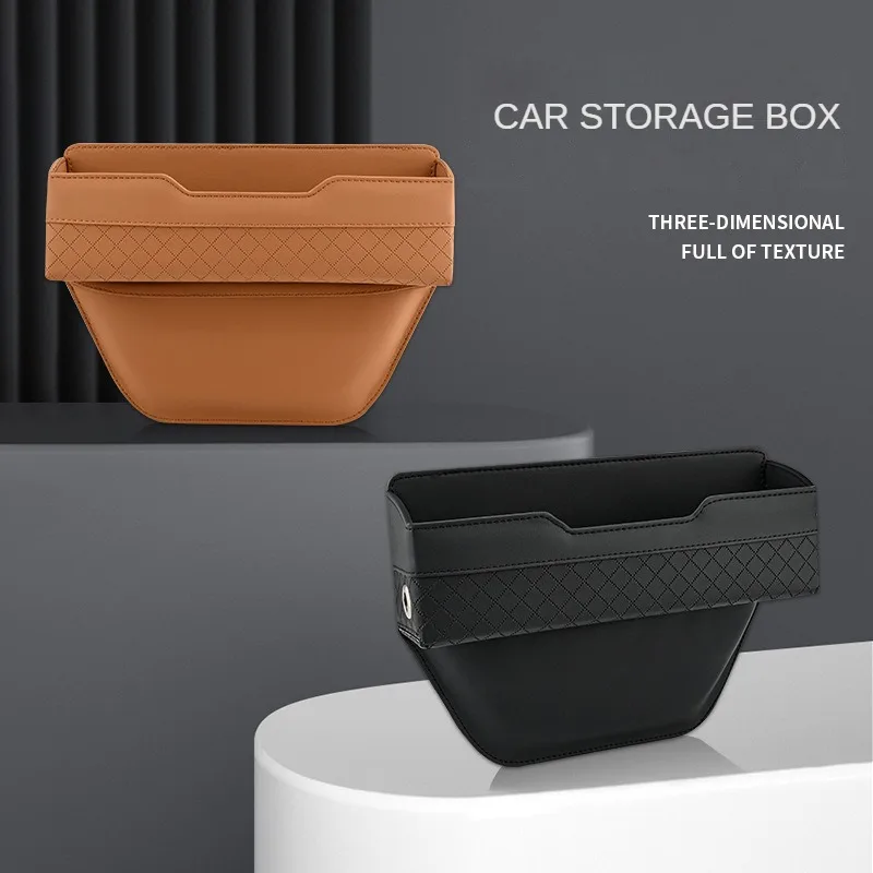 

Car Seat Gap Organizer Multifunctional Large Phone Cards Pokets PU Leather Auto Storage Box With Charge Hole Crevice Storage