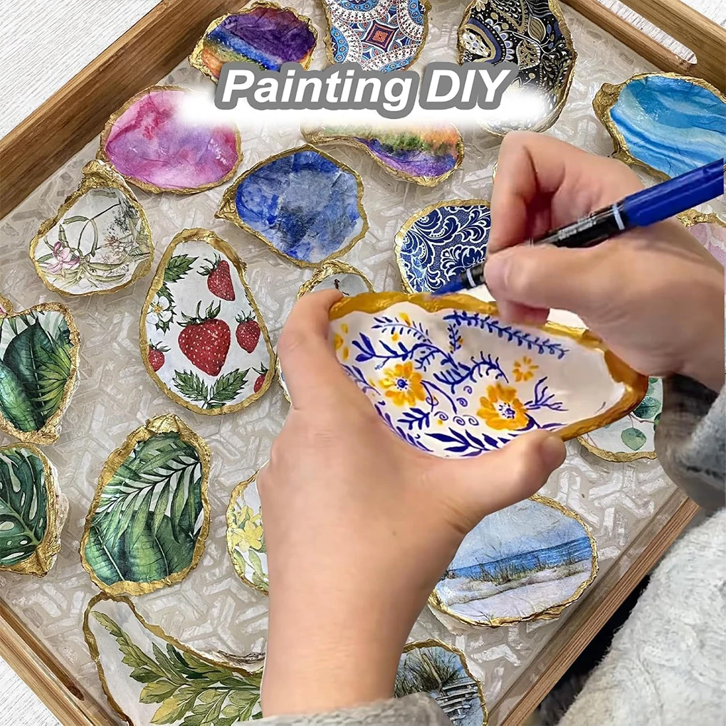 

20 Pcs - Painting Shells, Home Natural Patterns, Used Handicrafts