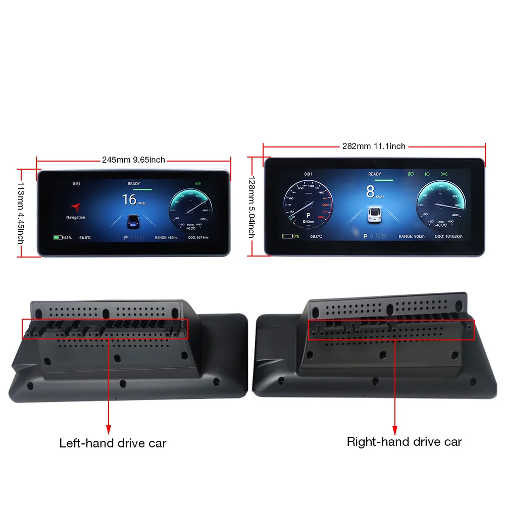 Console de voiture Android intelligente, écran tête haute, tableau Prada, HUD pour les placements, modèle 3 Y, affichage de contrôle, IPS, 8.8 pouces
