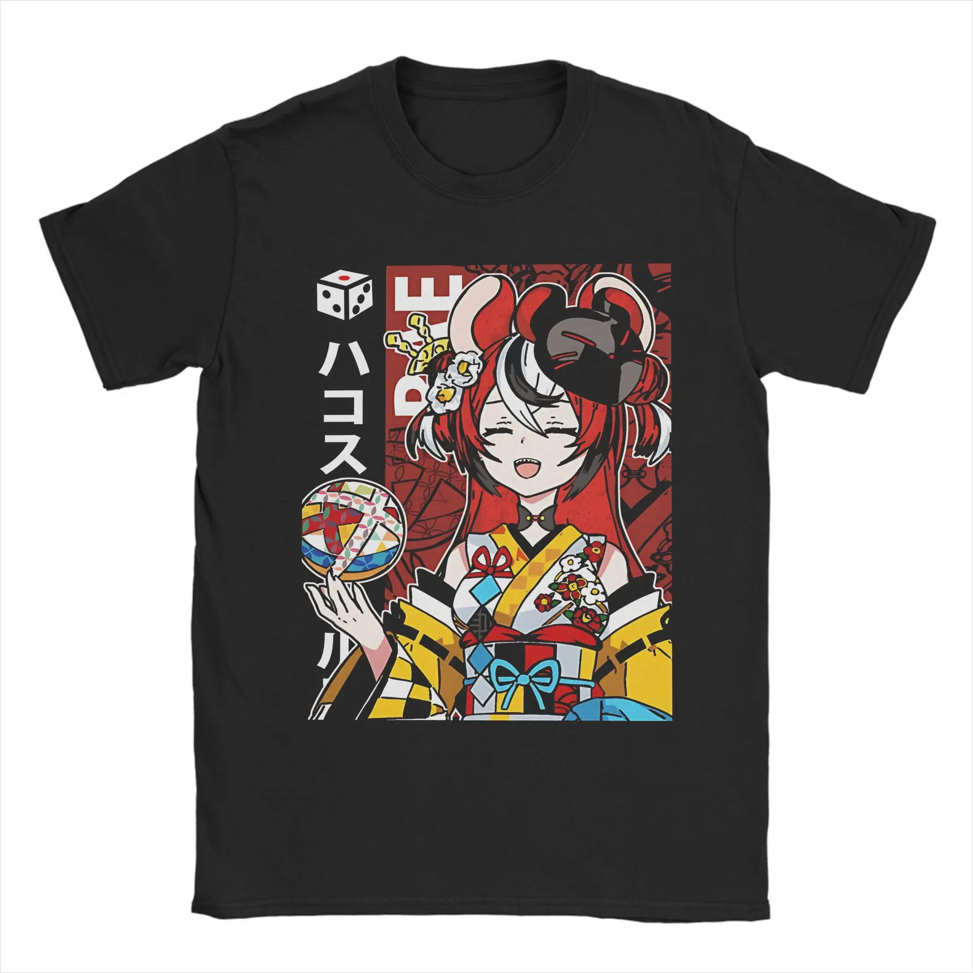 

Hakos Baelz in Kimono Tee Shirt for Men Women Graphic Printing T Shirts 100% Cotton Clothing