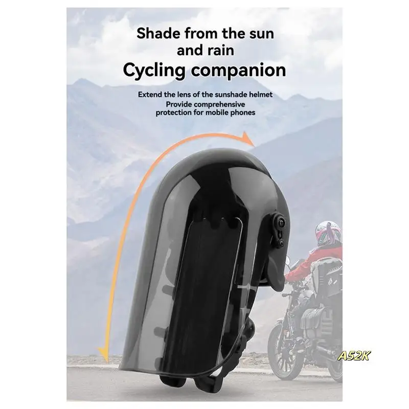 

Motorcycle Phone Holder Extended Sunvisor Sunproof Rainproof For Anti-Reflective Navigation Riding Long Rides
