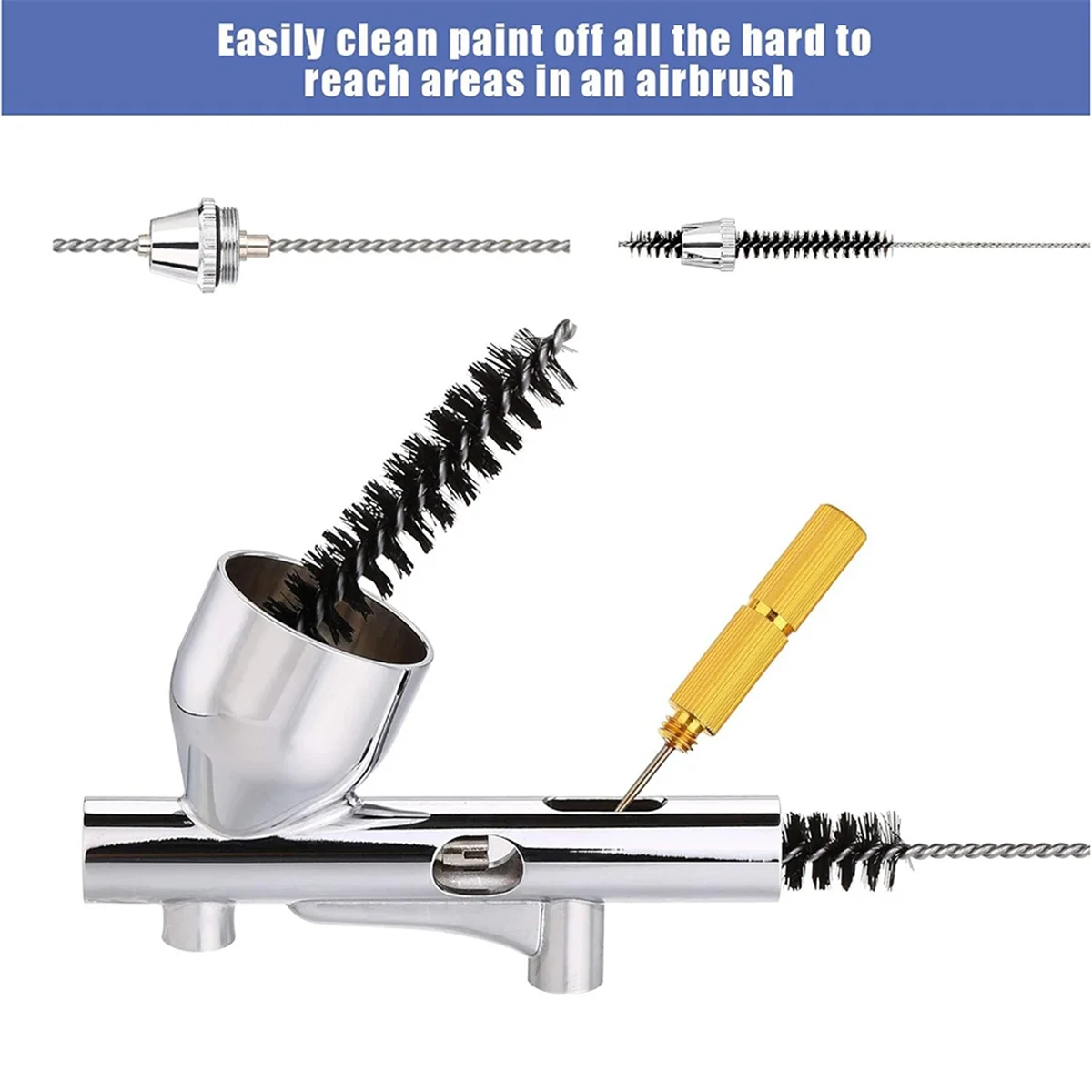 

A83Z Набор для чистки аэрографа — горшок для чистки стекла, фильтры, скребок, скребок, трубчатые щетки