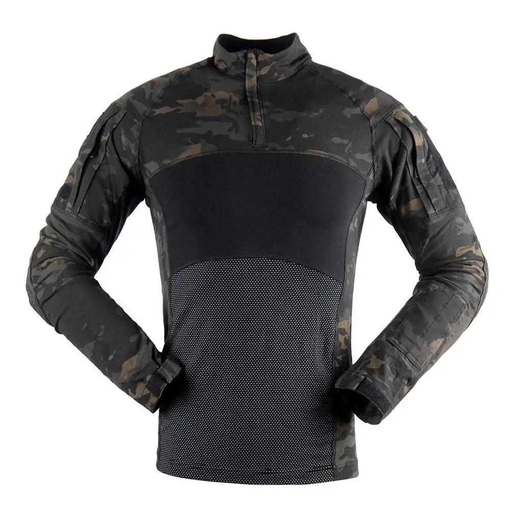 التي شيرت جديد G4 كم طويل تي شيرت الضفدع دعوى CS التكتيكية مجال التخييم لينة محبوك التنزه رحلة التدريب تي شيرت الرجال الملابس