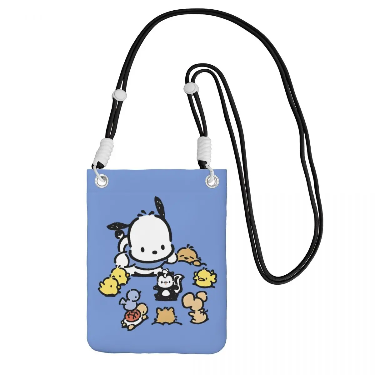 

Custom Fashion Pochacco Mobile Phone Bag Women Men Cute Dog Shoulder Crossbody Bag City Walk Detachable Shoulder Strap