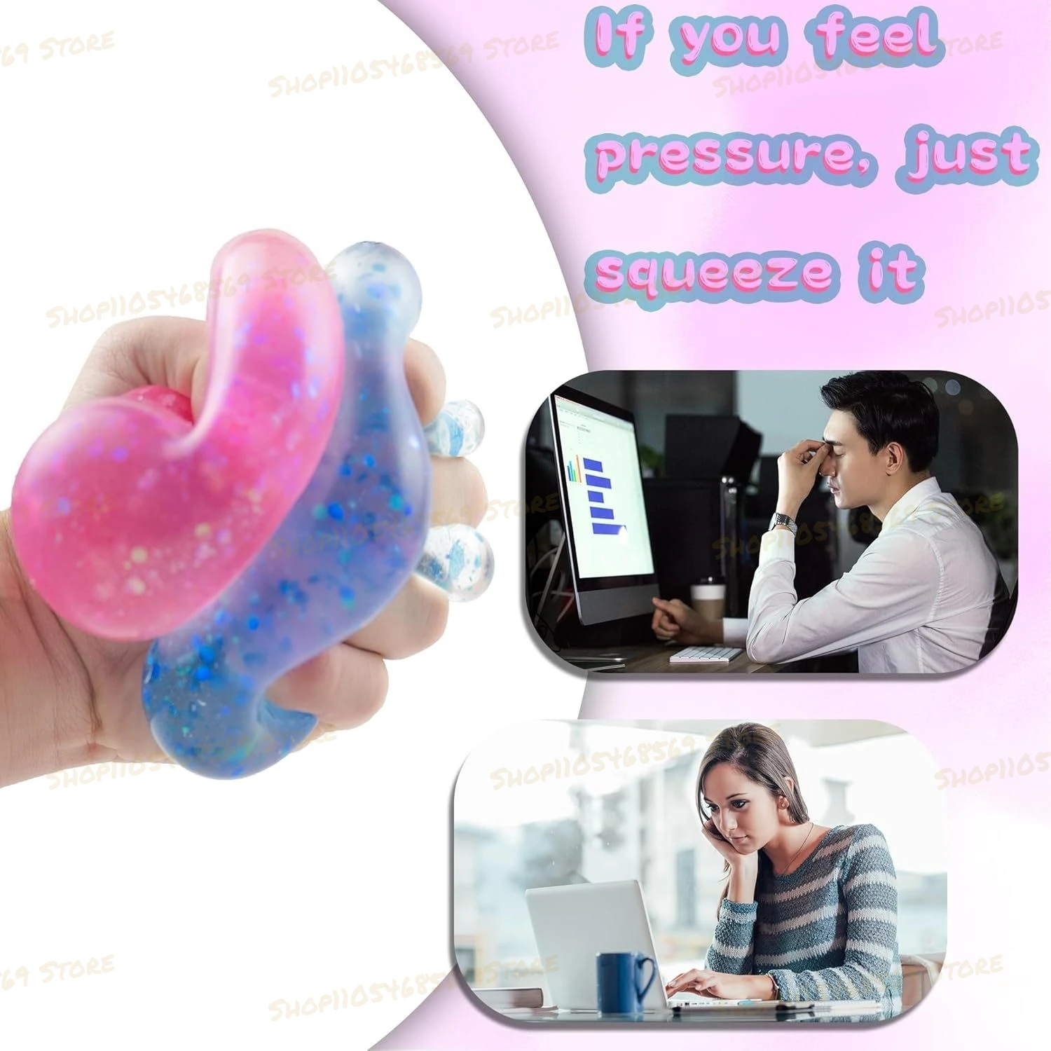 

Maltose Squishy Toys Many Colors Mini Candy Plastic Stress Relief Tool Soft, Skin Friendly,Durable Party Gifts