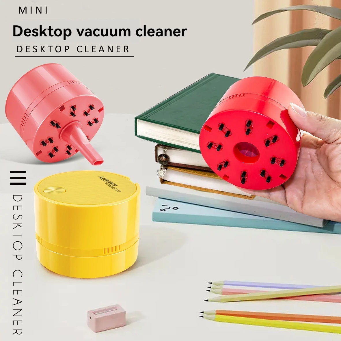 New children's desktop cleaner with eraser dust suction, mini high suction power for students to charge and absorb dust