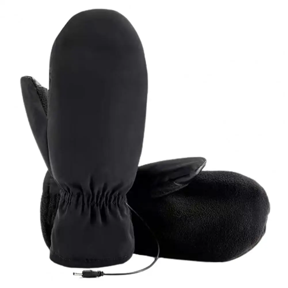 Gants chauffants USB, doublure en peluche antidérapante délicate pour femmes et hommes, 1 paire, gants chauffants électriques pour le ski