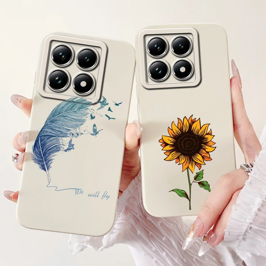 For Xiaomi 14T Pro Case Luxury Sunflower Cartoon Girls Cover Soft Silicone Phone Case For Xiaomi Mi 14T Pro Mi14T 5G Fundas Capa