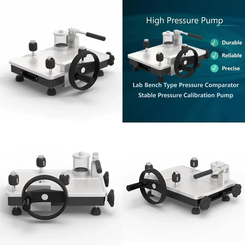 for Yuanhuatc YH160BW Desktop Manual Hydraulic Calibration Pump 60MPa Transformer Oil Water 3 M20 1.5 Laboratory Measurement