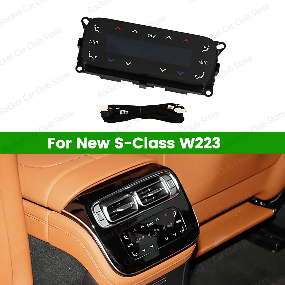 

Обновление экрана переменного тока для Mercedes Benz S Class W223 S450 S480 S500 Автомобильная задняя кнопка переменного тока ЖК-панель управления Задняя панель кондиционера