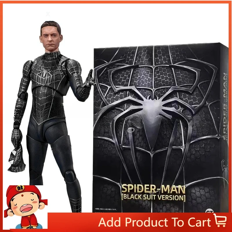 

Ct Spider-Man Black Suit Version S.H.Figuarts Andrew Garfield The Amazing Spiderman Shf Anime Action Figures Model Gifts Toys