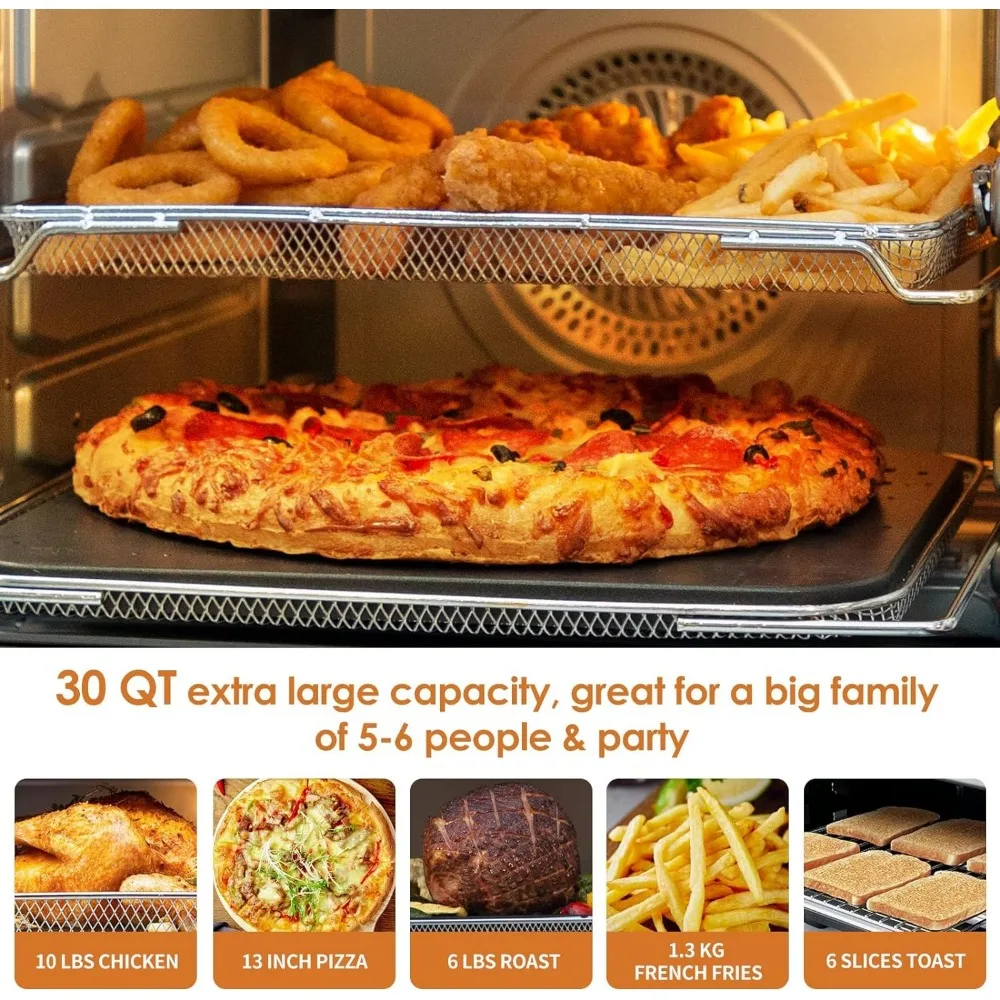 yer Convection Toaster Oven Countertop, 112-in-1 Smart Grill Combo with Original Flavors & Marks, Adjustable Heating Zon