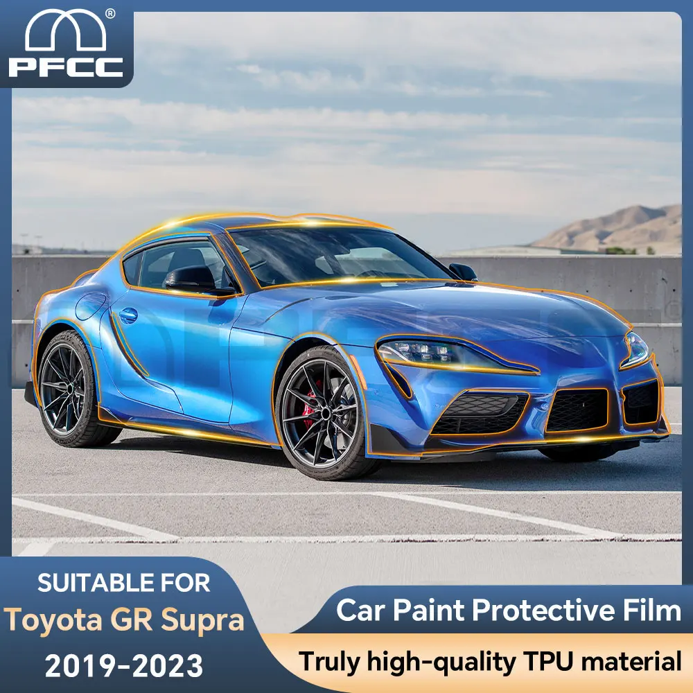 

TPU For Toyota GR Supra 2019-2023 8.5mil Paint Protection Film Precut Car Body Sticker Clear Kit PPF Bra Transparent Repair Film