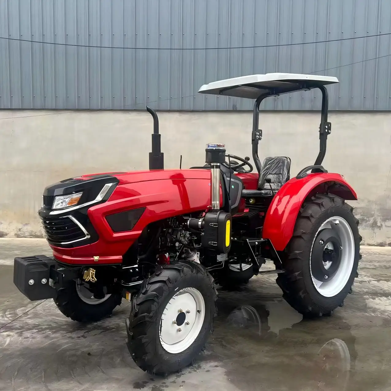 China 4WD Agricultural Tractor 70HP With Loading Shovel And Rotary Tiller Multi-Functional Compact Easy To Operate Tractor