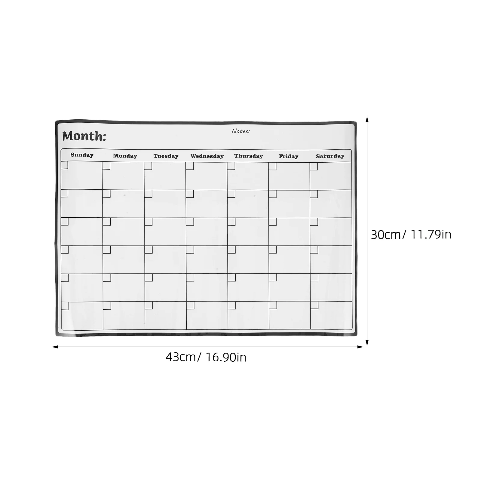 Calendario mensile magnetico cancellabile a secco, grande agenda per lavagna bianca, per frigorifero, organizer per l'home office, calendario cancellabile a secco