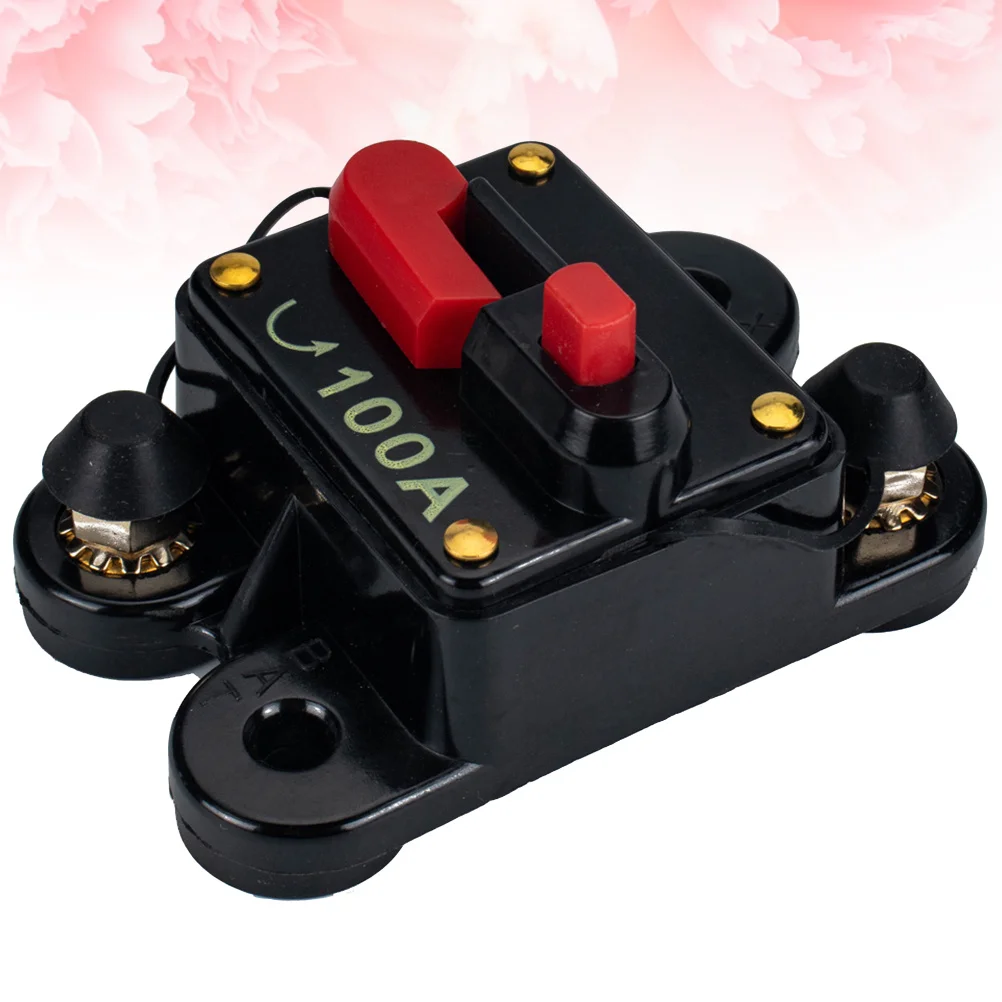 

12V 24V Car Circuit Breaker 100A Black High Current Self Recovery Stereo Amplifier Refit Fuse Inverter Line Protection