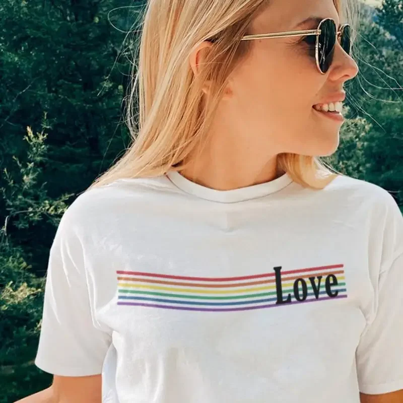 Love T shirt Rainbow LGBT Strips 32