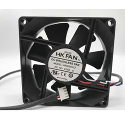 Original NEW Fan for HK FAN AS8025V12 DC12V 0.50A KOSHIDA UPS Cooling Fan 8025 80*80*25MM