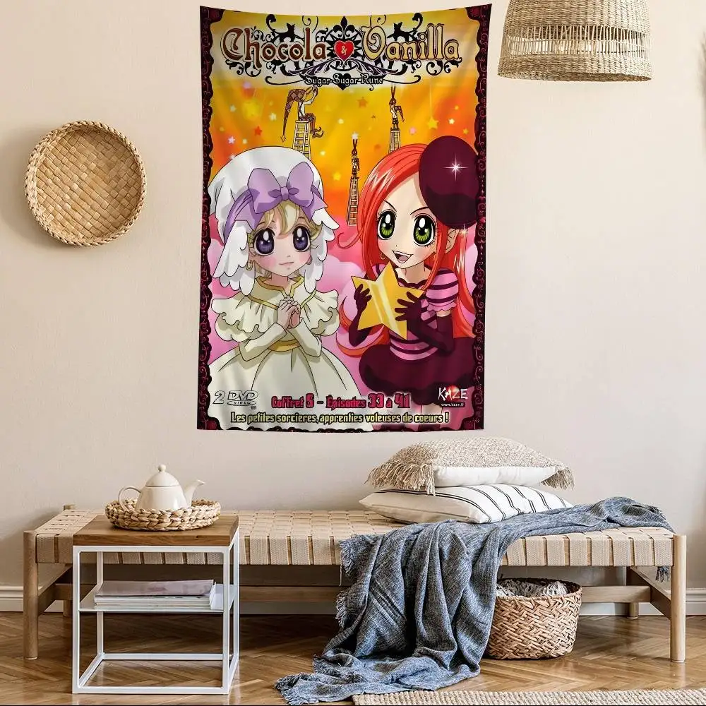 أنيمي السكر السكر رون الرسم البياني نسيج لغرفة المعيشة المنزل النوم ديكور ديكور فني للمنزل