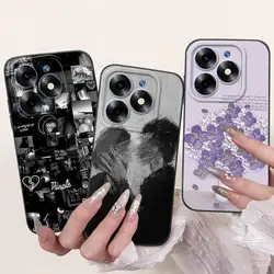 Floral Cartoon Case For Infinix Smart 8 Case X6525 X6525D Soft Slim Back Cover For Infinix Smart 8 Smart8 Pro 2023 Bumper Funda