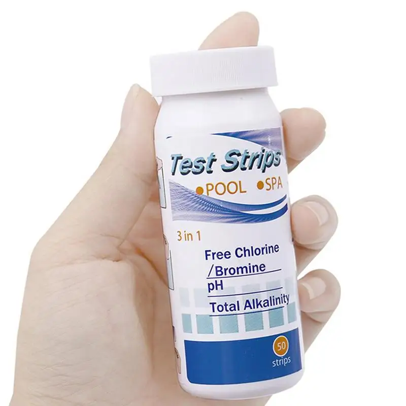 Pool Test Strips PH Tester Paper Swimming Pool Test Strip Chlorine PH Value Hardness Test Strip Multi-Functional Testing Strips
