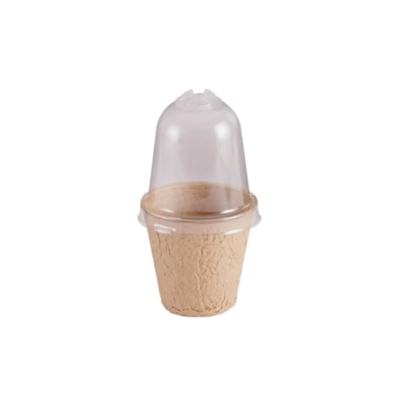 10 Pieces Planter , Nursery Cup Starter with Dome Planting Growing Pot Planting Containers Cups for Garden Indoor Outdoor Home