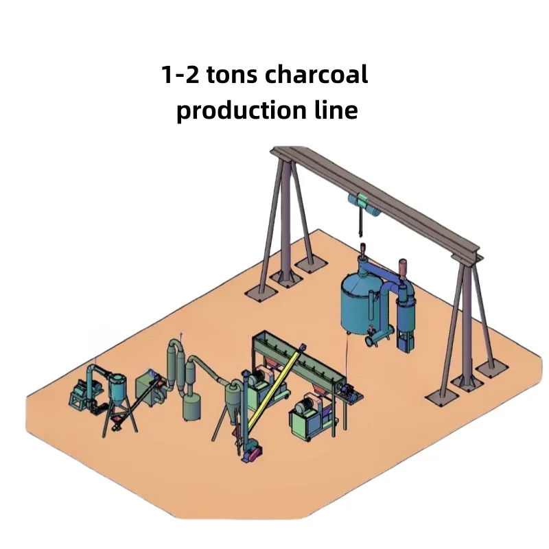 Surprise Price Production Line Biomass Coconut Charcoal Making Machine Barbecue Charcoal Production Line