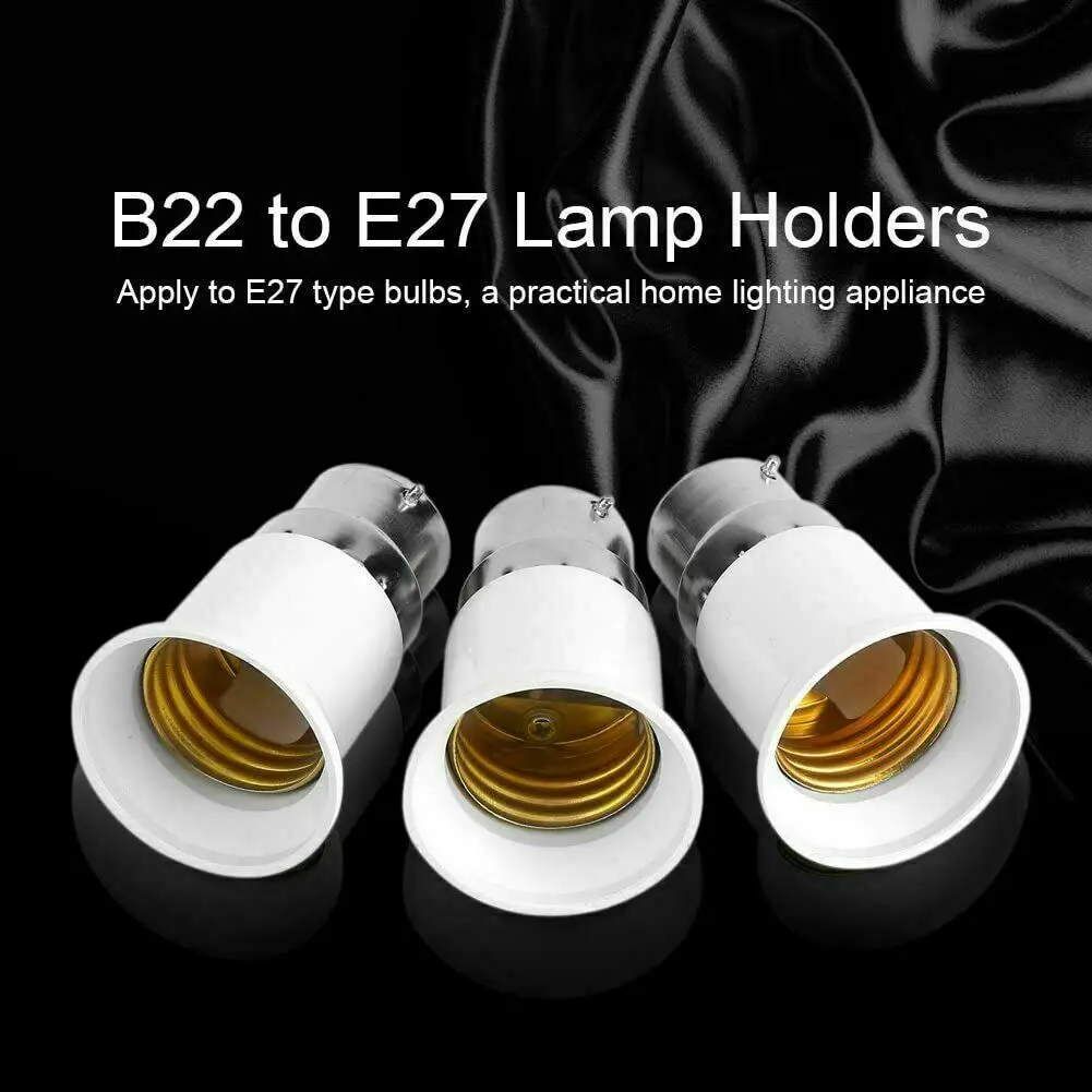 B22 do E27 gniazdo elektryczne Adapter bagnetowy podstawa lampy do żarówki Edison E27 uchwyt ognioodporny gniazdo z konwerterem zmień części