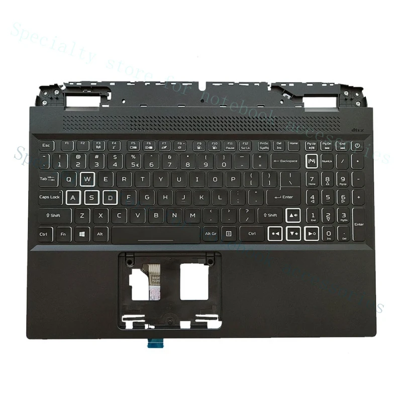 

A+ New For Acer Nitro 5 AN515-58 Palmrest w/ Backlit Keyboard White 6B.QFMN2.001