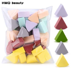 20/5Pcs Triangle Makeup Blender Fan Shaped Puff Morandi Color Liquid Foundation Powder Wet and dry Sponge Makeup Beauty Tools
