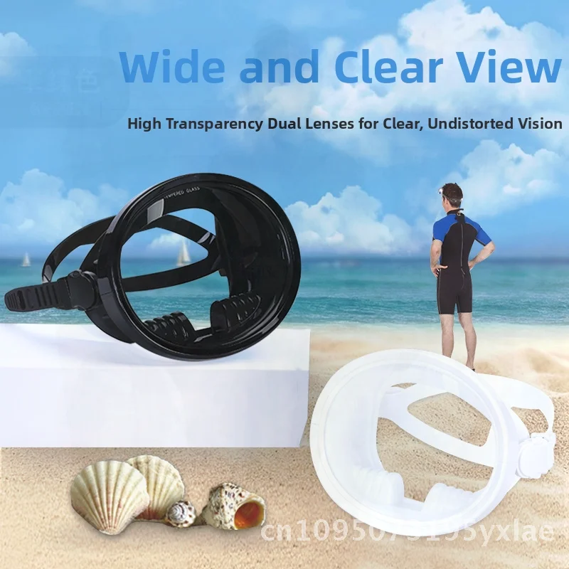 Adult Universal Cross-Border Diving Goggles HD Free Snorkeling Mask Equipment Large Frame Fisherman Mirror Swimming Mask