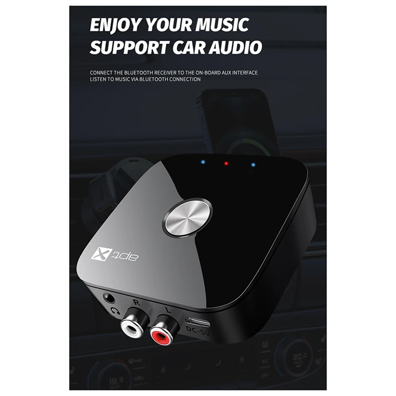 Nuevo receptor y transmisor Bluetooth 2 en 1 5,4 compatible con chips Qualcomm uno a dos convertidor de Audio CSR APTX