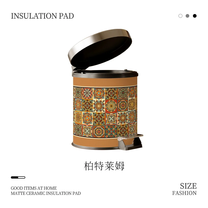 

Luxe Prullenbak Thuis Woonkamer Retro Stijl Keuken Slaapkamer Badkamer Emmer Vuilnis Vuilnisbak Keuken Разделитель для вторичной переработки