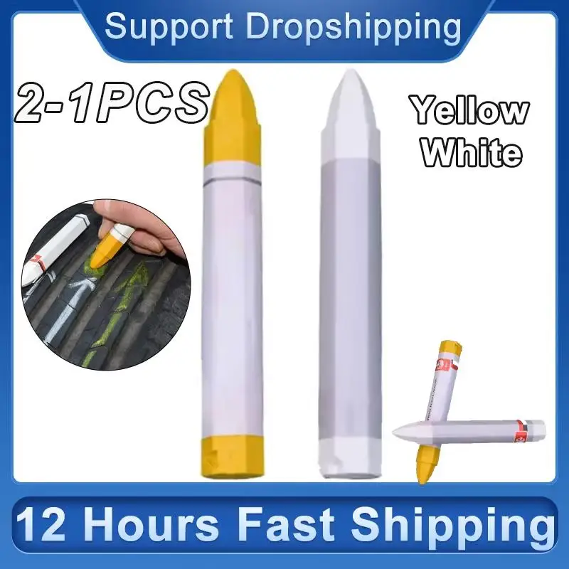 Tire Chalk Paint White Yellow Stick Crayon Vehicles Paint Markers Anti-Scratch Removal Paint Pen Waterproof Vehicles Paint Marke