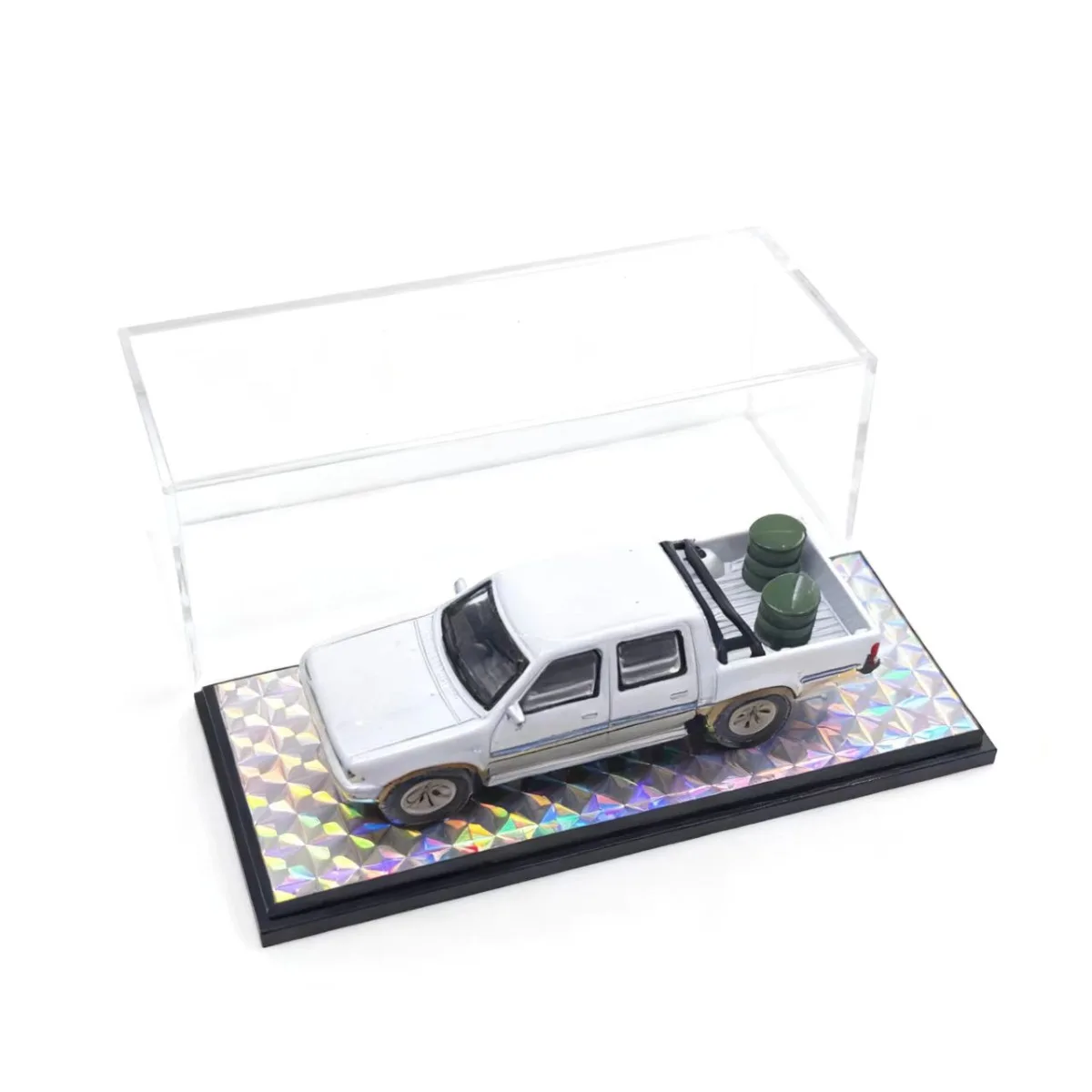 아크릴 디스플레이 박스 4.1인치 x 1.8인치 케이스 (1:64, 1:87 스케일 자동차 모형, 수집용 피규어, 미니어처, DIY 조립 디오라마용)