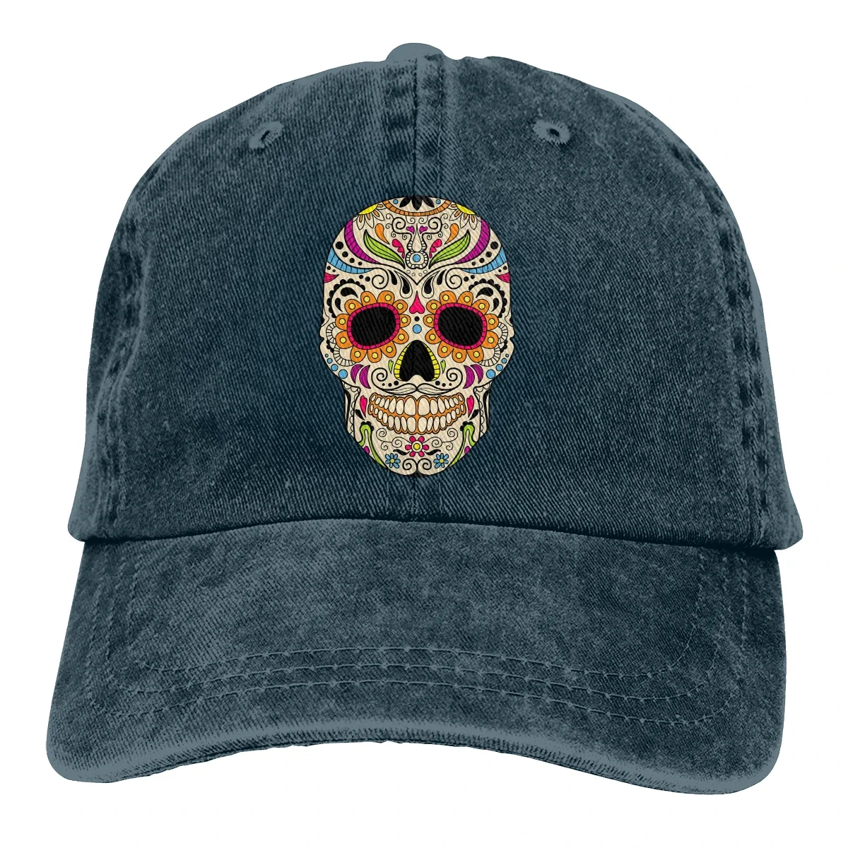 Mexican Color Skull Baseball Cap Men Mexican Sugar Skull Funny Caps colors Women Summer Snapback Caps