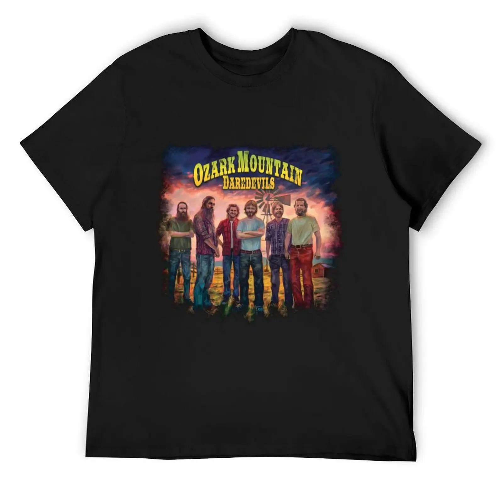 THE OZARK MOUNTAIN DAREDEVILS BAND 1 T-Shirt boys animal print baggy shirts mens funny t shirts