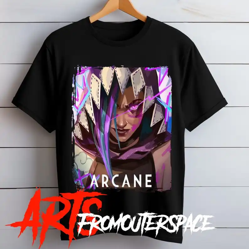 Unisex Gaming shirt Jinx / Softstyle Tshirt / Anime shirt / Arcane /