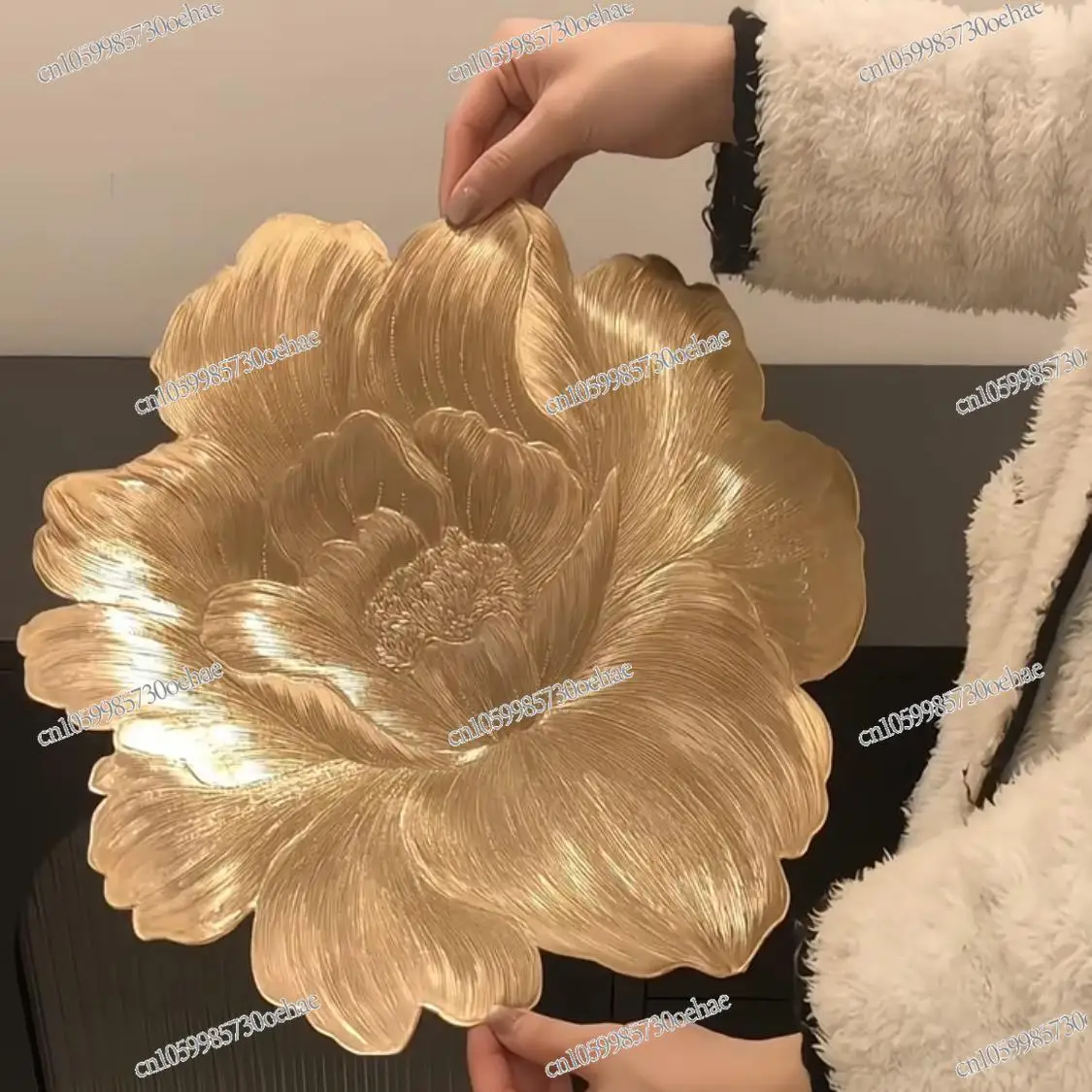 

New Placemat Pvc Solid Bottom Bronzing Heat Insulation High Temperature Resistant Dining Table Mat Stamen Western Dining Mat