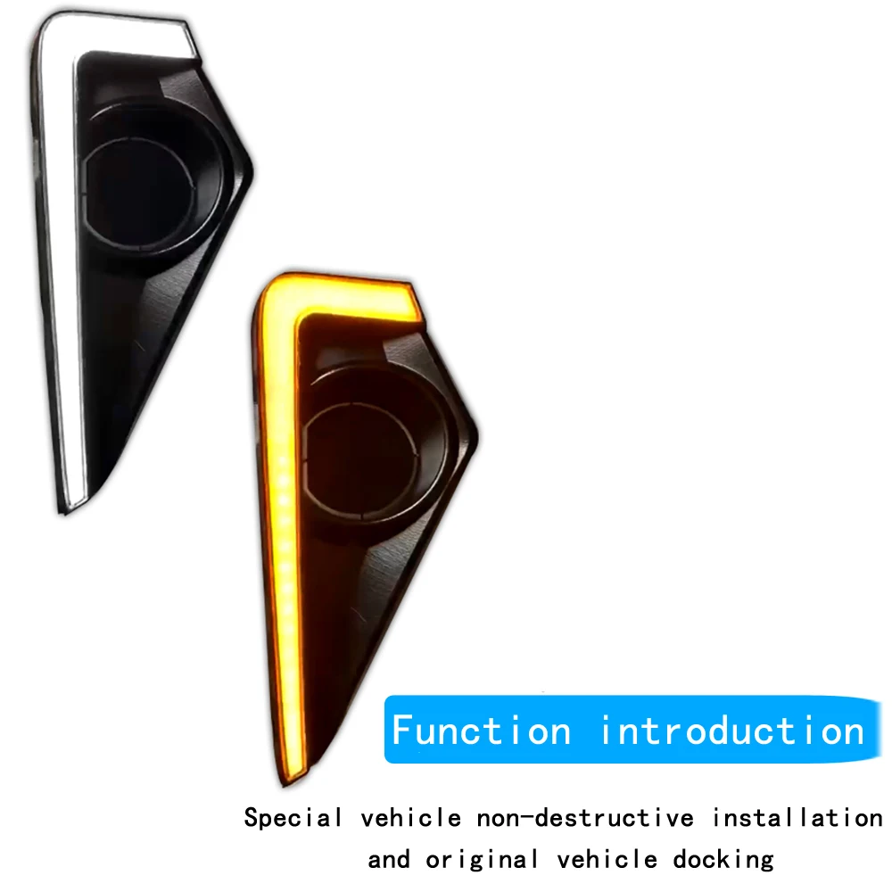 

2PCS LED Daytime Running Light For Toyota Veloz 2021 2022 2023 Dynamic Turn Signal Waterproof Car 12V LED DRL Lamp