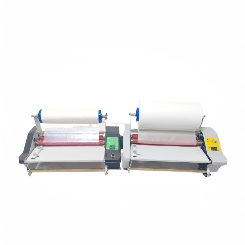 Badge hot laminating film laminating machine, digital display stepless speed regulation small laminating and anti-curling