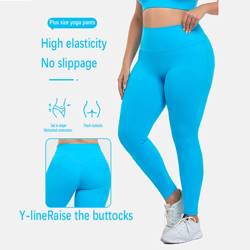 High Waist Tuck Yoga Pants for Women, 3-line Hip Lift, High Stretch, Breathable, Exercise Leggings, Running, Fitness, Plus Size