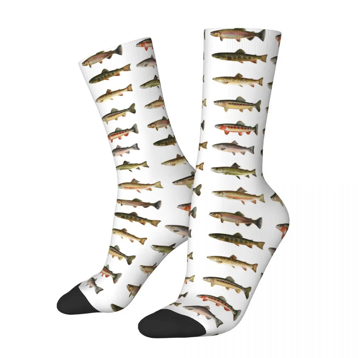 

Trout Socks Harajuku Super Soft Stockings All Season Long Socks Accessories for Man's Woman's Birthday Present