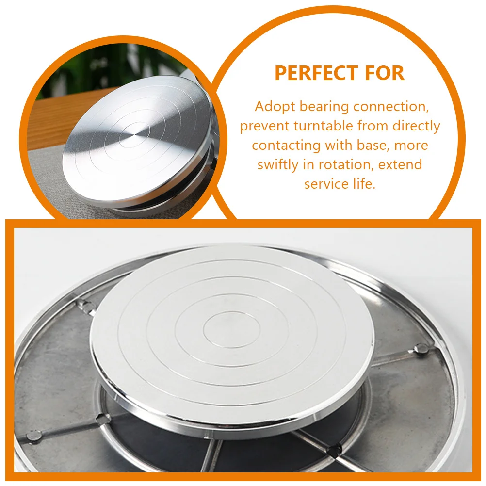 

Aluminum Alloy Turntable Rotating Base 360 Degree Swivel Clay Turntable Anti-Slip Ring Thickened Bearing Connection
